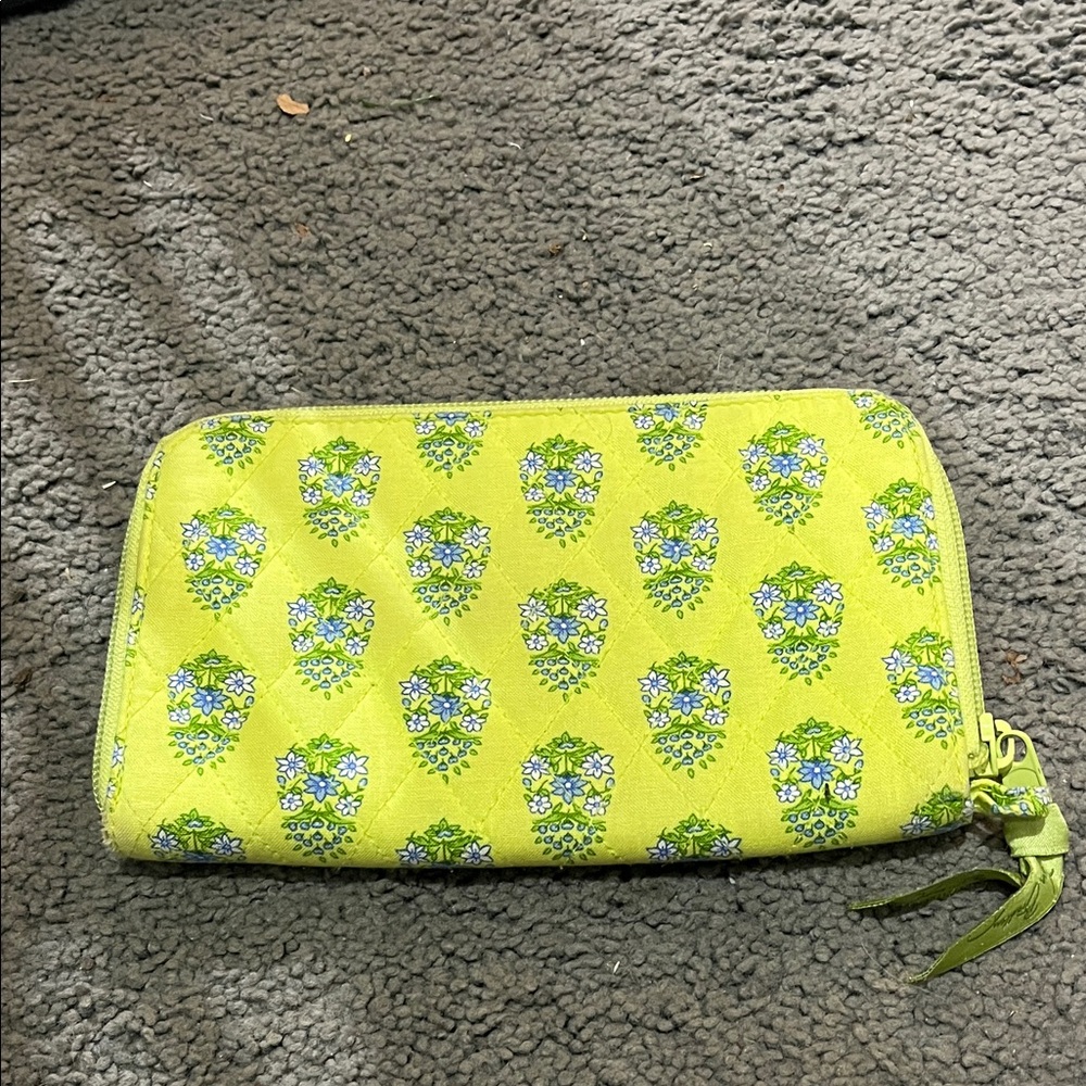Vera Bradley Yellow and Blue Floral Wallet - Picture 2 of 3